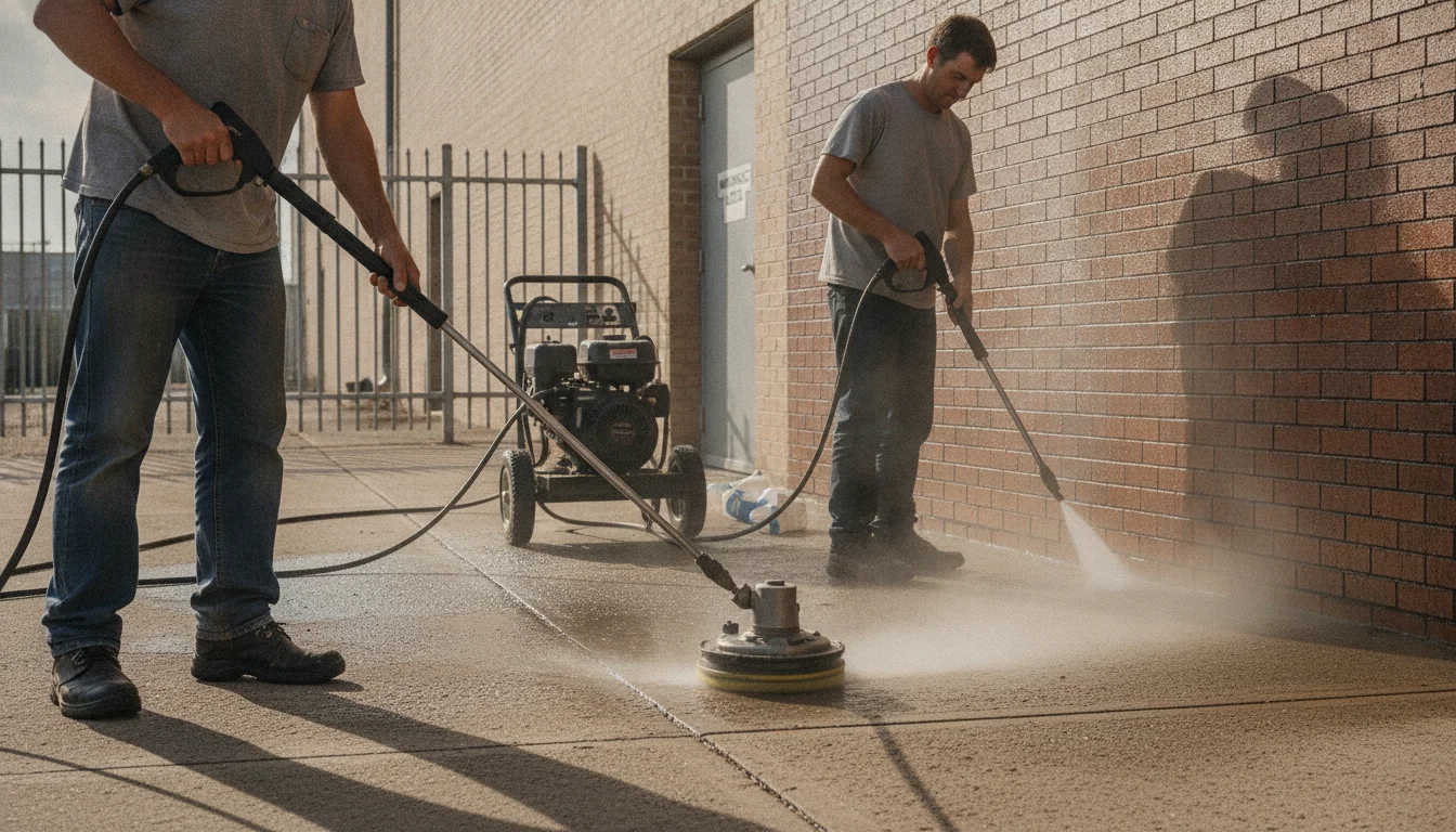 Pressure Washing vs Power Washing in Slidell by Pressure Washing Slidell for concrete, brick, and metal surfaces