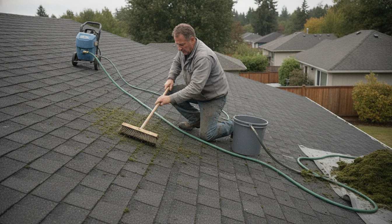Roof moss removal in Slidell: how to do it safely without damaging shingles | Pressure Washing Slidell
